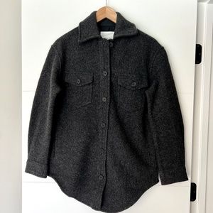 wilfred free the ganna™ shirt jacket in heather black